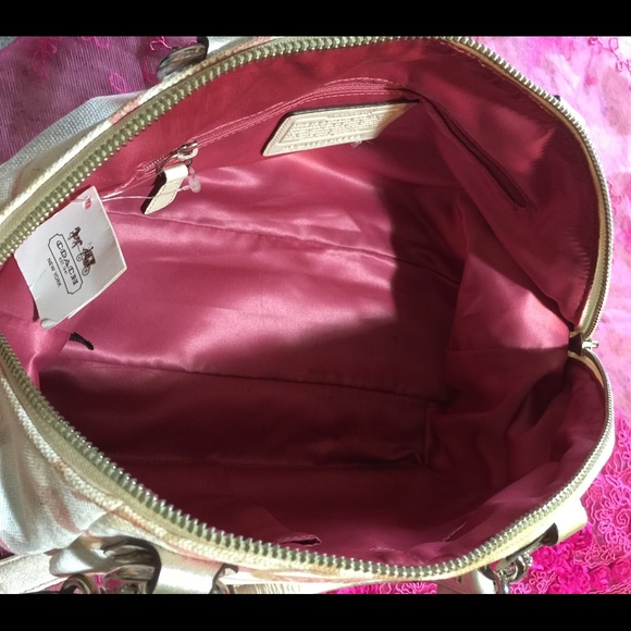 Authentic COACH Begonia Multi Embr Sig Satchel Bag - Picture 3 of 4